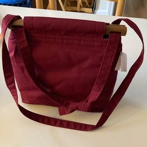 Handmade Burgundy, quilted Purse, Shoulder/Crossbody, Floral Lined